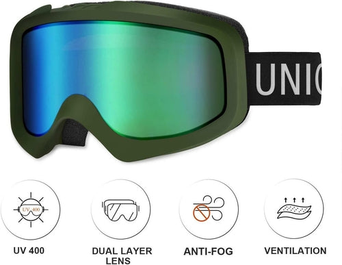 Unigear Skido X1 Ski Goggles, UV Protection Anti-fog Snow/Snowboard