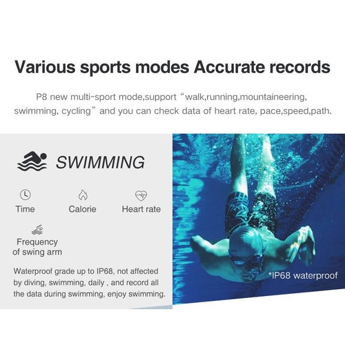 Sporty Fitness Tracker and Waterproof Swimmers Watch