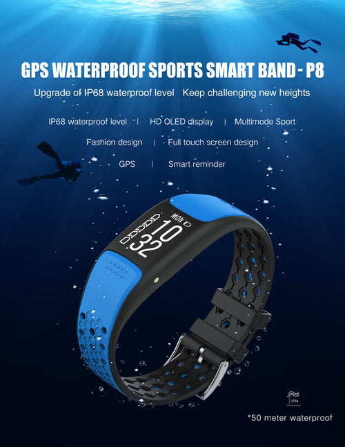 Sporty Fitness Tracker and Waterproof Swimmers Watch