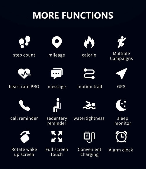 Sporty Fitness Tracker and Waterproof Swimmers Watch